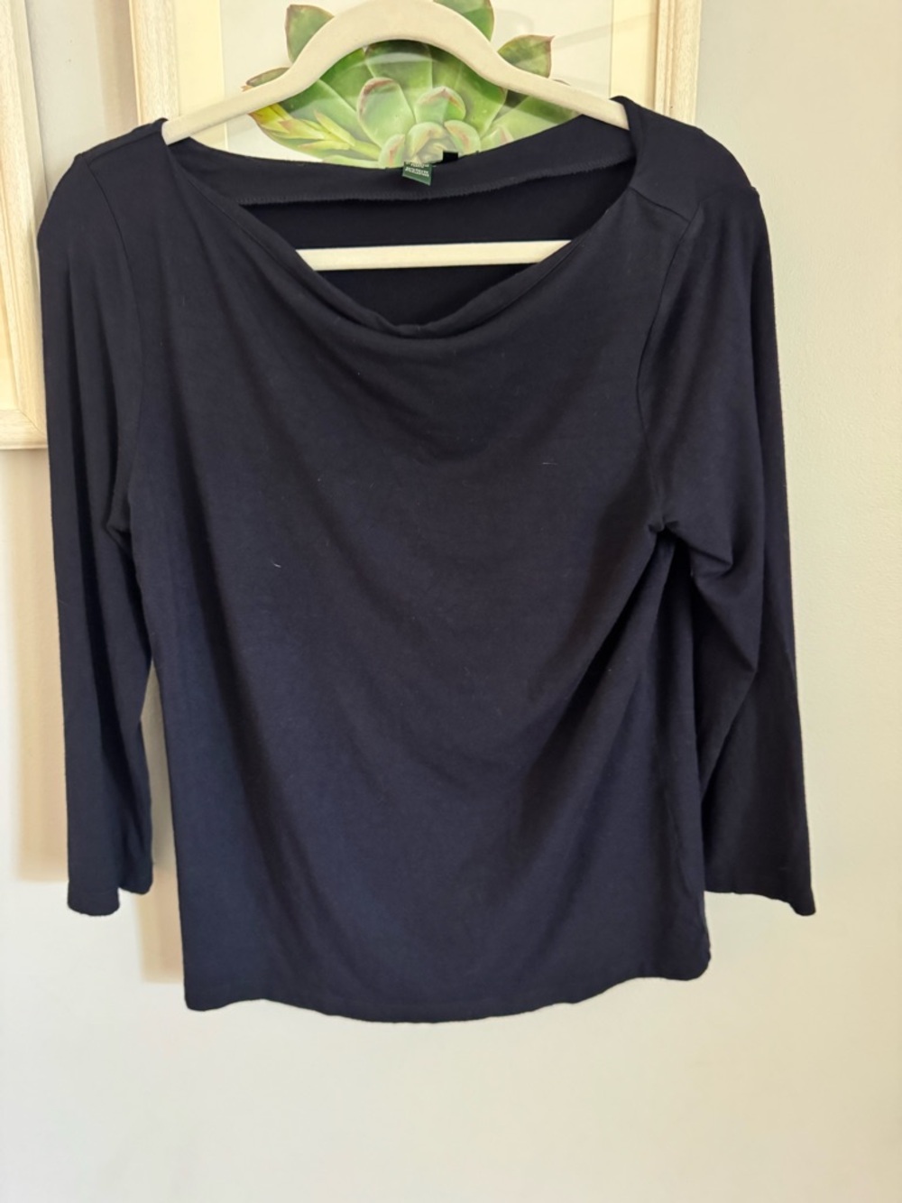 Ralph Lauren Navy Boatneck Long-Sleeve Tee